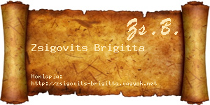 Zsigovits Brigitta névjegykártya